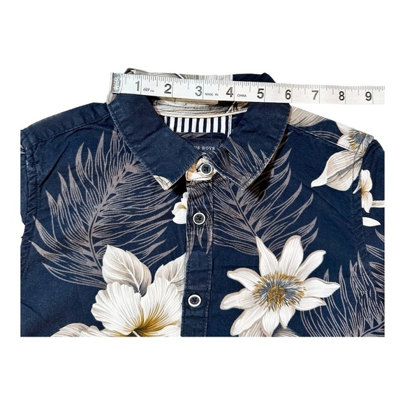 Cactus Boys Aloha Hawaiian Print Navy Button Shirt Size 5/6 - Picture 5 of 7